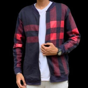 Men's Stylish Zipper Jacket with Contrast Checked Zipper | Jacket For Men's & Boys | Stylish Jacket For Formal & Casual Wear | Checked Design Jacket - Image 4