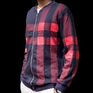 Men's Stylish Zipper Jacket with Contrast Checked Zipper | Jacket For Men's & Boys | Stylish Jacket For Formal & Casual Wear | Checked Design Jacket - Image 5