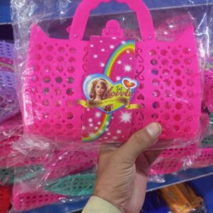 Shopping Bag With Home Furniture Toys For Kids - 10 PCS (Age: 3 Year Plus) - Image 1