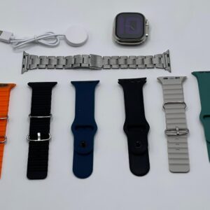 7-in-1 Ultra Smart Watch ? Advanced Multi-Feature Fitness Tracker with Heart Rate Monitor, Sleep Tracking, Bluetooth Calling, Sports Modes & More Random Color Straps - Smartwatch With 6 Silicone Stripes And 1 Metal Strip - Image 4