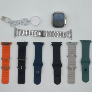 7-in-1 Ultra Smart Watch ? Advanced Multi-Feature Fitness Tracker with Heart Rate Monitor, Sleep Tracking, Bluetooth Calling, Sports Modes & More Random Color Straps - Smartwatch With 6 Silicone Stripes And 1 Metal Strip - Image 5