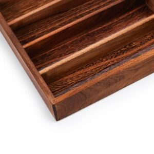 Wood Utensil Holder & Flatware Organizer Tray for Dining and Kitchen Use | Wooden CUTLERY REST WOOD | Wooden Cutlery Rest Tray - Image 5