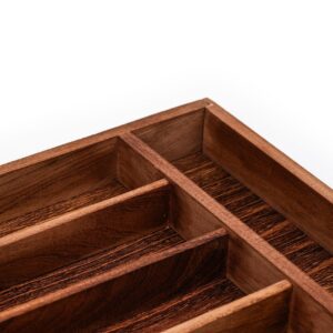 Wood Utensil Holder & Flatware Organizer Tray for Dining and Kitchen Use | Wooden CUTLERY REST WOOD | Wooden Cutlery Rest Tray - Image 4