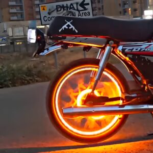 01 Pcs Trending Hub Universal Bike Strip Light ? Dual Color Turn Signal (Yellow & White) | Best Quality Strip Light For Motorcycle | Strip Light For Bike - Image 4