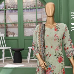 ? VIVARI ? 3 Piece Luxury Lawn Digital Printed Chickenkari Lawn Shirt/ Luxury Digital Printed Pure Lawn/Unstitched Suit New Collection For Womens - Image 1