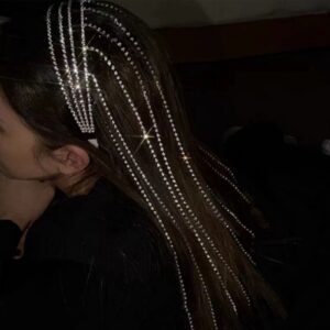 Full Rhinestone Long Tassel Headband For Women Multilayer Flashing Crystal Hairband Party Hair Accessories - Image 3