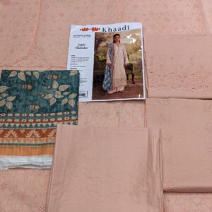 ? KHAADI ? 3 Piece Khaadi chicken Kari Unstitched Suit new Collection for womens - Image 1
