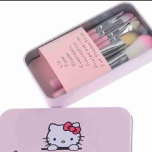07 PCs Kitty Style Brushes  Makeup Brush Set | Complete Brush Kit for Professional and Beginner (Pink Color) - Image 3