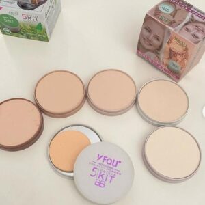 Pack Of 01 - 5 in 1 | Multi-Shade Face Powder Palette with Mirror | Compact Makeup Kit for All Skin Tones | Natural Finish & Easy Blending - Image 5