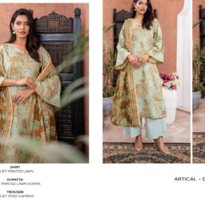 ? ZESH ? 3 PieceUnstitched Suit ZESH SUMMAER LAWN COLLECTION 2025 - Image 1