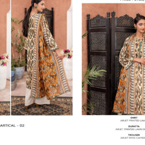 ? ZESH   ? 3 PieceUnstitched Suit ZESH SUMMAER LAWN COLLECTION 2025 - Image 1