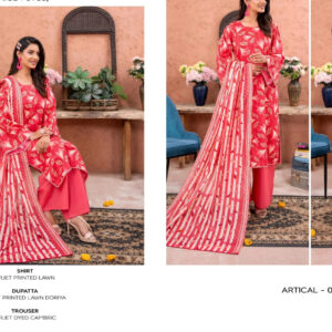 ? ZESH ? 3 PieceUnstitched Suit ZESH SUMMAER LAWN COLLECTION 2025 - Image 1