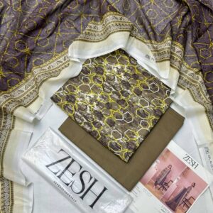 ? ZESH ? 3 PieceUnstitched Suit ZESH SUMMAER LAWN COLLECTION 2025 - Image 1