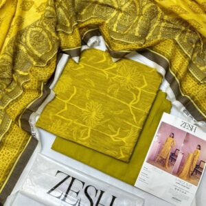 ? ZESH ? 3 PieceUnstitched Suit ZESH SUMMAER LAWN COLLECTION 2025 - Image 1