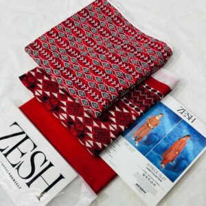 ? ZESH   ? 3 PieceUnstitched Suit ZESH SUMMAER LAWN COLLECTION 2025 - Image 1