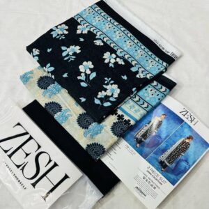 ? ZESH   ? 3 PieceUnstitched Suit ZESH SUMMAER LAWN COLLECTION 2025 - Image 1