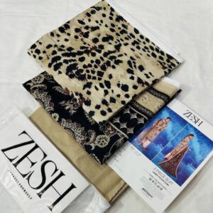 ? ZESH   ? 3 PieceUnstitched Suit ZESH SUMMAER LAWN COLLECTION 2025 - Image 1