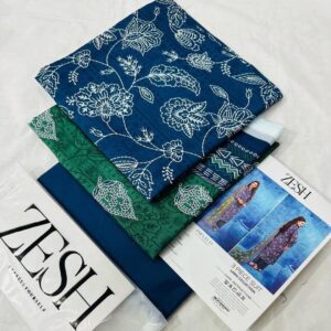 ? ZESH   ? 3 PieceUnstitched Suit ZESH SUMMAER LAWN COLLECTION 2025 - Image 1