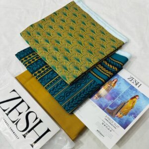 ? ZESH ? 3 PieceUnstitched Suit ZESH SUMMAER LAWN COLLECTION 2025 - Image 1