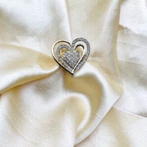 1 Piece Imported Radiant Double Heart Crystal Ring ? A Love That Shines ???? | Best Quality Adjustable Ring | Ring For Girls & Women - Image 1