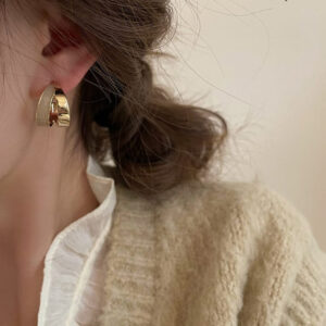 Elegant Dual Colour Korean Gold Plated Earings | Casual wear Fashion Trendy Jewelry - Image 3