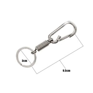 01 PCs Metallic Spring Hook Keychain ? Strong Flexible Key Holder for Girls? Bags & Boys | Matt Chrome Finish | Key-Chain - Image 4