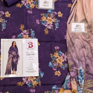 ? BINSAEED??  Bana Dora 3piece Unstitched Suit SUMMAER LAWN COLLECTION - Image 1
