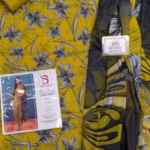 ? BINSAEED??  Bana Dora 3piece Unstitched Suit SUMMAER LAWN COLLECTION - Image 1