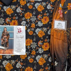 ? BINSAEED??  Bana Dora 3piece Unstitched Suit SUMMAER LAWN COLLECTION - Image 1