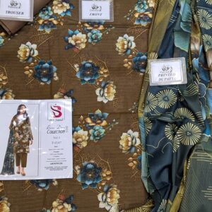 ? BINSAEED??  Bana Dora 3piece Unstitched Suit SUMMAER LAWN COLLECTION - Image 1