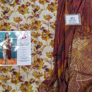 ? BINSAEED??  Bana Dora 3piece Unstitched Suit SUMMAER LAWN COLLECTION - Image 1