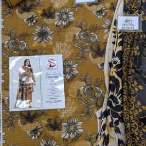 ? BINSAEED??  Bana Dora 3piece Unstitched Suit SUMMAER LAWN COLLECTION - Image 1