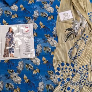 ? BINSAEED??  Bana Dora 3piece Unstitched Suit SUMMAER LAWN COLLECTION - Image 1