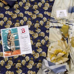 ? BINSAEED??  Bana Dora 3piece Unstitched Suit SUMMAER LAWN COLLECTION - Image 1