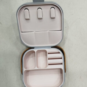 Jewelry Organizer Box | Portable Jewelry Storage Box | Sleek | Portable | Multi-Functional Travel Jewelry Organizer | Durable | Compact Ring | Necklace | Earring Storage Boxes With Mirror | For Travel | Home | Gift Option - Random Color? - Image 5