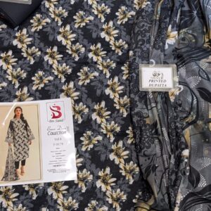 ? BINSAEED??  Bana Dora 3piece Unstitched Suit SUMMAER LAWN COLLECTION - Image 1