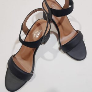 Women's Black Heel Sandals | Open Toe with Comfortable Strap Design ? Black - Image 3