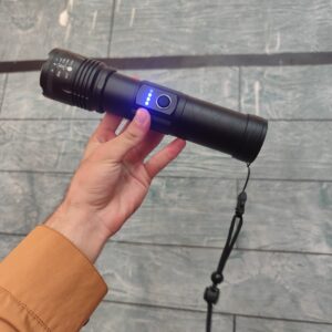 Tactical LED Flashlight Kit SP-38-1 ? Rechargeable High Power Torch with 3x18650 Batteries & Portable Hard Case - Image 1