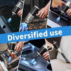 3 In 1 Portable Vacuum Cleaner- Durable Wireless Vacuum -Duster Blower Air Pump- High Power Strong Suction Vacuum Cleaner For Home, Laptop, Vehicle Interior Cleaner - Image 5