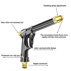 High-Pressure Hose Nozzle Gun Set ? Adjustable Spray Watering Tool with Ergonomic Handle, Leak-Proof Design - Image 2