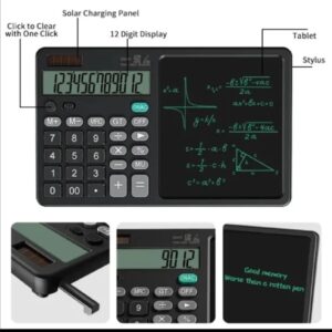 2-in-1 Calculator with LCD Writing Tablet ? Dual-Function Office & School Gadget | Portable & Eco-Friendly |Random Color - Image 2
