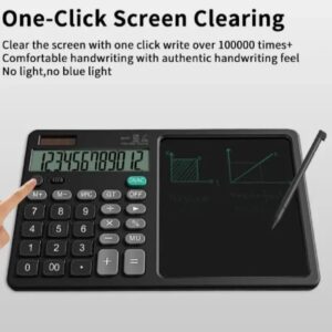 2-in-1 Calculator with LCD Writing Tablet ? Dual-Function Office & School Gadget | Portable & Eco-Friendly |Random Color - Image 3