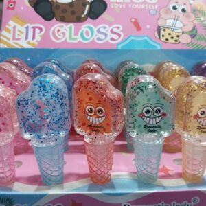 Cute Pack Lip Gloss ? Romantic Lady Clear Pink Gloss with Sparkle - Image 1