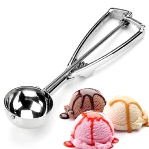 Premium Stainless Steel Ice Cream Scoop ? Heavy Duty Metal Scooper Spoon, Dishwasher Safe, Ergonomic Handle for Frozen Yogurt, Gelato, Sundaes & More ? Medium, Silver - Image 4