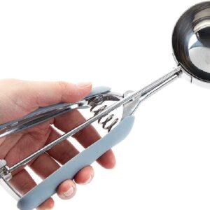 Premium Stainless Steel Ice Cream Scoop ? Heavy Duty Metal Scooper Spoon, Dishwasher Safe, Ergonomic Handle for Frozen Yogurt, Gelato, Sundaes & More ? Medium, Silver - Image 1