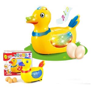 Musical Electric Lay Eggs Duck Toys For Kids and Boys - Battery Operated With Light and Music Sound Toy Vehicles car - Image 1