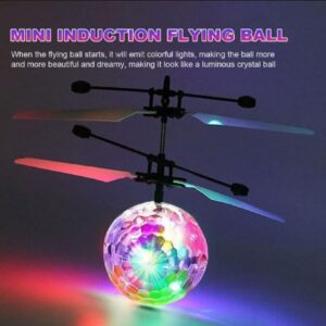 Hand Control Flying Ball with Motion Sensors, 3D Lights, Gravity Sensor, Multi Infrared Induction RC LED Light Helicopter Toy, USB Rechargeable Crystal Ball, Luminous Colorful Hovering Flying Ball for Boys and Girls, Indoor/Outdoor Kids Toy - Image 1