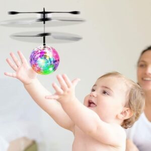 Hand Control Flying Ball with Motion Sensors, 3D Lights, Gravity Sensor, Multi Infrared Induction RC LED Light Helicopter Toy, USB Rechargeable Crystal Ball, Luminous Colorful Hovering Flying Ball for Boys and Girls, Indoor/Outdoor Kids Toy - Image 3