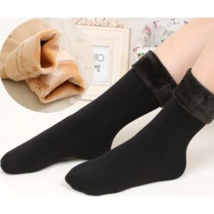 Women?s Woolen Quarter Socks ? Pack of 2 , Soft & Warm Winter Wear, Elegant Style, Flexible Size, Comfortable Daily Use, Available in Black & Skin Colors (1 Pair) - Image 5