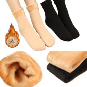 Women?s Woolen Quarter Socks ? Pack of 2 , Soft & Warm Winter Wear, Elegant Style, Flexible Size, Comfortable Daily Use, Available in Black & Skin Colors (1 Pair) - Image 3